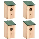 Kućice za ptice 4 kom drvene 12 x 12 x 22 cm