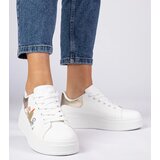 D/CEO marka niezdefiniowana White-gold women's sporty sneakers with print Zelinda | Eponuda.ba