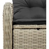  Vrtni kauč s jastukom Svjetlosiva 121 x 62 x 69cm poliratan | shoptok.hr
