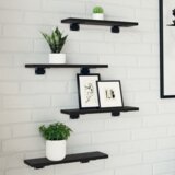 vidaXL Knjigovodske plošče 4 kosa črnega hrasta 40x10x1,5 cm iz inženirskega lesa | Shoptok.si