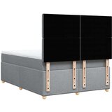 vidaXL Box spring posteljni z vzmetnico svetlo siv 140x190 cm blago | Shoptok.si