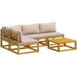  Set sofe 5 kom. Prirodna Čvrsto drvo akacije | shoptok.hr