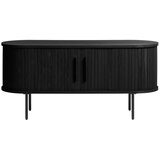 Unique Furniture Črna TV omarica v hrastovem dekorju 120x56 cm Nola – Unique Furniture Cene