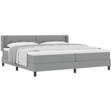 vidaXL Box Spring krevet s madracem svjetlosivi 200x200 cm tkanina, Uzglavlje s dugmadi tufted svjetlosivo 200 cm tkanina Cijene