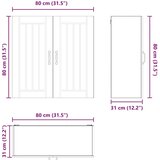 vidaXL Stenska kuhinjska omarica s polico Sonoma hrast 80 x 31 x 80 cm | Shoptok.si