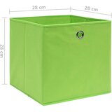  Kutije za pohranu od netkane tkanine 4 kom 28x28x28 cm zelene | shoptok.hr