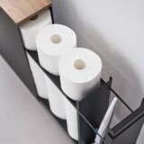 YAMAZAKI Črna kovinska kopalniška polica 14x55 cm Tower – | Shoptok.si