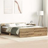 vidaXL Posteljni okvir brez vzmetnice artisian hrast 120x190 cm Cene