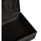 vidaXL Drvena kutija s poklopcem crna 40x30x13 cm puno drvo bor | shoptok.hr