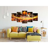  Slika - Swarm of Butterflies (5 Parts) Wide Orange 100x50 | shoptok.hr