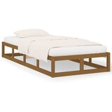 Furnova Posteljni okvir medeno rjav 100x200 cm trden les, (21934187) | Shoptok.si