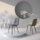 Stylife STOL, kovina, tekstil črna, sivobež | Shoptok.si