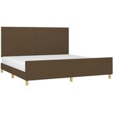 Okvir za krevet bez madraca tamnosmeđi 200x200 cm od tkanine | shoptok.hr