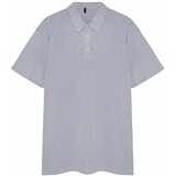 Trendyol Plus Size Regular/Normal Cut Textured Polo Neck T-shirt cene