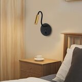  Brilagi -LED Fleksibilna zidna lampa sa USB portom MAYA LED/3W/230V crna/zlatna | Eponuda.com