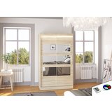 ADRK Klizni ormar s ogledalom i LED rasvjetom KOLORADO, 120 cm - SONOMA-SONOMA HRAST | shoptok.hr