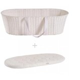 Ahojbaby Mojzesova košara za dojenčka Paper Dream white + ležišče Basic | Shoptok.si