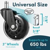 LIFELONG 5x nadomestno kolesce za pisarniški stol 10×22mm | Shoptok.si