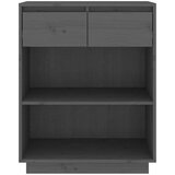  Konzolna omarica siva 60x34x75 cm trdna borovina, (20601491) | Shoptok.si