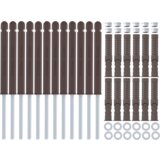vidaXL Držači za lebdeće police 12 pcs Smeđa Ø12 x 190 mm Čelik | shoptok.hr