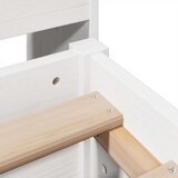 vidaXL Posteljni okvir brez vzmetnice bel 140x190 cm trdna borovina | Shoptok.si
