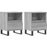 Maison Chic Dvo delni komplet Nočne omarice - Nočne mize siva sonoma 40x35x50 cm inženirski les, (21690431) | Shoptok.si
