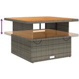  Vrtni stol sivi 110 x 110 x 71 cm poliratan i bagremovo drvo | Eponuda.ba