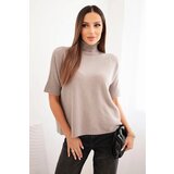 Kesi Włoski Women's short-sleeve loose-fitting sweater fango | Shoptok.si