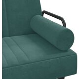 vidaXL Raztegljiv kavč z naslonjali za roke temno zelen žamet, (20697787) | Shoptok.si