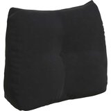 vidaXL Poglavni vzglavnik Črna 60 x 24 x 50 cm Žamet | Shoptok.si