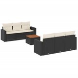  7-dijelni set vrtnih sofa od poliratana s jastucima crni | shoptok.hr