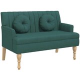  Klupa s jastucima tamnozelena 113 x 64,5 x 75,5 cm od tkanine | shoptok.hr