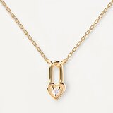 PD Paola heart padlock zlatna ogrlica sa pozlatom 18k ( co01-510-u )
