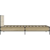  Okvir za krevet boja hrasta 100x200cm konstruirano drvo i metal Smeđa 100 x 200 cm | shoptok.hr