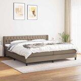  Krevet s oprugama i madracem smeđesivi 200x200 cm od tkanine | shoptok.hr