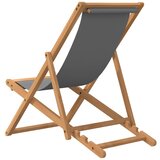 Sklopiva stolica za plažu od masivne tikovine siva | Eponuda.com