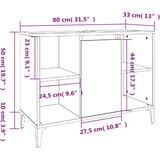 vidaXL ormarić za umivaonik boja hrasta sonome 80x33x60 cm drveni | shoptok.hr