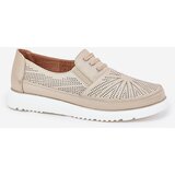 EVENTO Boto Women's Slip-On Perforated Shoes Gold Azethia | shoptok.hr