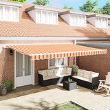 vidaXL Ročna Retraktibilna Tenda Rumena in Oranžna 500x300 cm | Shoptok.si