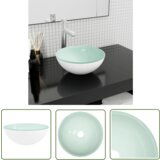 The Living Store Umivalnik kaljeno steklo 30x12 cm bel - Umivalnik, (21744721) Cene