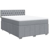  Krevet s oprugama i madracem svjetlosivi 140x190 cm od tkanine | shoptok.hr