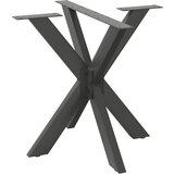 vidaXL Noge jedilne mize pajkove oblike antracitne 85x85x(72-73) cm jeklo | Shoptok.si