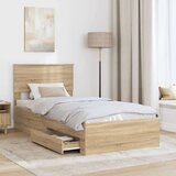  Okvir za krevet s uzglavljem Sonoma hrast 90 x 200 cm | shoptok.hr