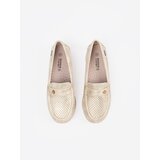 GOODIN Gold openwork loafers with a gold element | Shoptok.si