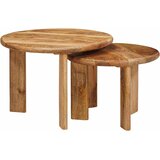  Stolovi za kavu na sklapanje 2 pcs Smeđa Čvrsto drvo manga | Eponuda.com