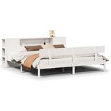 vidaXL Knjižna postelja brez vzmetnice bela 180x200 cm trdna borovina | Shoptok.si
