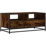  Stolić za kavu boja hrasta 100x50x45 cm od drva i metala | shoptok.hr