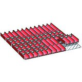 LISTA Komplet razdelilnikov za predal z merami 612 x 612 mm, 16 koritastih vstavkov, 60 koritastih sten, 3-delna izvedba s Ø 45 mm | Shoptok.si
