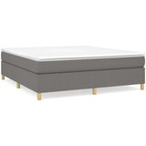  Box spring postelja z vzmetnico temno siva 180x200 cm blago, (20724493) | Shoptok.si