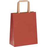 vidaXL Papirnate vrećice 250 kom s ručkama crvene 18x8x22 cm | shoptok.hr